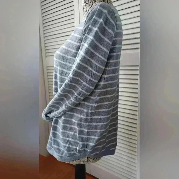 Simons Small Contemporaine Vision Organic Cotton Boatneck Striped Sailor Sweater - Picture 3 of 7